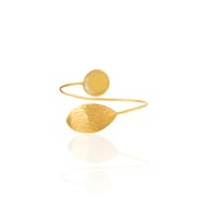 Kadir Jewellery 22 Ayar Altın Kaplama Zirkon Taşlı Ayarlanabilir Trend Bilezik (Sarı)