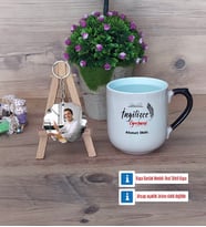 İngilizce Öğretmeni Kupa Bardak Beyaz ve Fotoğraflı Ahşap Anahtarlık Hediye (Model 10)