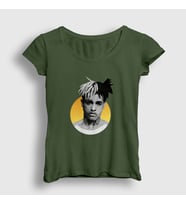 Presmono Kadın Sarı Sun XXXTentacion T-Shirt 48980tt (Haki)