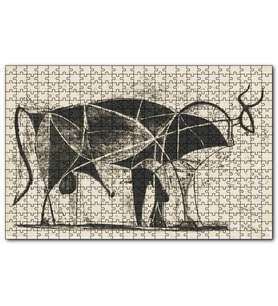 Cakapuzzle Le Taureau (The Bull),1945 by Pablo Picasso  Puzzle Yapboz MDF (Ahşap) (500 Parça)