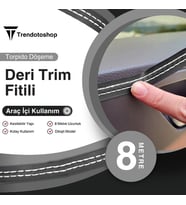 8 Metre Deri Trim Fitil (Beyaz)