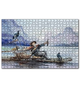 Cakapuzzle Uzakdoğulu Balıkçı ve Karabataklar Puzzle Yapboz MDF (Ahşap) (255 Parça)