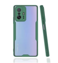 Xiaomi Mi 11T 5G Kılıf Zore Parfe Kenarları Pastel Renk Silikon (Koyu Yeşil)