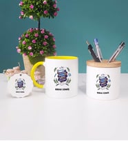 Öğretmenler Günü Hediyesi Kupa Bardak Kırmızı Kalemlik ve Anahtarlık (Model 5)