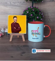 Drama Öğretmeni Fotoğraflı Dekoratif Taş, Kupa Bardak Beyaz Hediye (Model 13)
