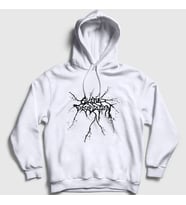 Presmono Unisex Beyaz Logo Metal Cattle Decapitation Kapüşonlu Sweatshirt 476199tt (Beyaz)