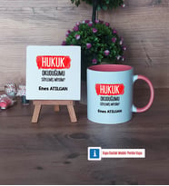 Hukuk Okuduğumu Söylemiş Miydim Dekoratif Taş, Kupa Bardak Kırmızı Hediye (Model 5)