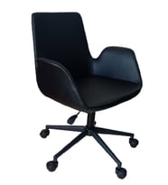 Büro Sandalyesi Siyah Konik Ayaklı Döküm Süngerli (Antrasit)