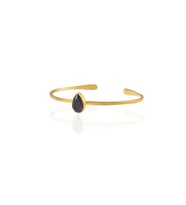 Kadir Jewellery Zirkon Taşlı Ayarlanabilir 22 Ayar Altın Kaplama Bilezik (Mor)