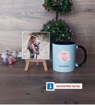 Anneye Doğum Günü Hediyesi Fotoğraflı Dekoratif Taş, Kupa Bardak Beyaz Hediye (Model 11)