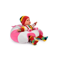 TOKKO Bebek Bebe Yatmaz Oturma Destek Minderi - Bebek Koltuğu - Büyük Bebek Oturağı Bebeyatmaz (Beyaz-Pembe)