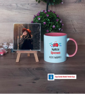 İngilizce Öğretmeni Fotoğraflı Dekoratif Taş, Kupa Bardak Beyaz Hediye Öğretmenler Günü Hediyesi (Model 6)