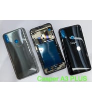 Casper Via A3 Plus Orta Kasa + Arka Kapak Pil Batarya Kapağı ORJİNAL (Siyah)