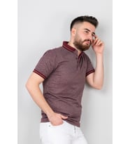 Slimfit Erkek Yakalı T-Shirt (Bordo)