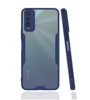 Vivo Y11S Kılıf Zore Parfe Kenarları Pastel Renk Silikon Kılıf (Lacivert)