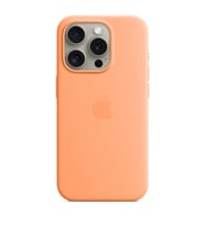 iPhone 15 Pro için MagSafe özellikli Silikon Kılıf (Turuncu)