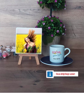 Çocuk Gelişim Uzmanı Fotoğraflı Dekoratif Taş, Ahşap Altlıklı Türk Kahvesi Fincanı Hediye Öğretmenler Günü Hediyesi (Model 4)