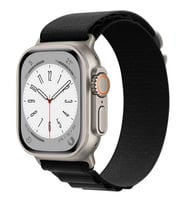 Apple Watch 7 45mm Zore KRD-74 Hasır Kordon (Siyah)