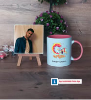 Grafiker Fotoğraflı Dekoratif Taş, Kupa Bardak Beyaz Hediye (Model 6)