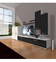 Decoraktiv Eko 6 Slm Std Tv Ünitesi Tv Sehpası (Beyaz-Siyah)