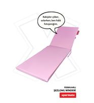 XPERMATE Fermuarlı Şezlong Minderi Su itici Kumaş Katlanır Şezlong Minderi Katlanabilir Plaj Minderi 60x180x5 (Pembe)