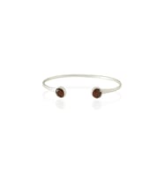 Kadir Jewellery 925 Ayar Gümüş Kaplama El İşçiliği Zirkon Taşlı Kadın Charm Bileklik (Kahverengi)