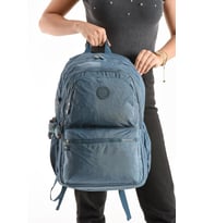 Unisex Sırt Çantası Gülük Kullanıma Uygun Büyük Boy Seyahat Çantası 43*30 Cm Okul Çantası Su İtici (Mavi)