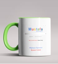 Kişiye Özel Google Bilgisayar Öğretmeni Temalı Siyah Renk Kupa  (Yeşil)