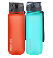 Uzspace 2'li Tritan Matara Seti 800 ml 14 Farklı Renk Seçeneği FiftyFifty (Lacivert - Kırmızı - Turkuaz)