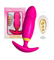 Kadın Erkek Plug Vibratör Kumandalı Antialerjik Dildo Anal Giyilebilir Usb Şarjlı Ünisex Renkli (Pembe)