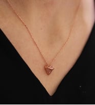 925 Ayar Gümüş Elmas Tasarım Kolye (Rose)