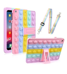 Apple iPad 8. Nesil 10.2" Kılıf Cute Dolls Standlı Eğlenceli 3D Karekterli Çocuk (Mavi)
