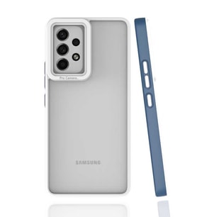 Galaxy A53 5G Kılıf Zore Mima Kenarları Renkli Silikon Kılıf (Lacivert)