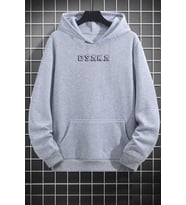 Unisex Osaka Baskılı Kapüşonlu Sweatshirt (Gri)
