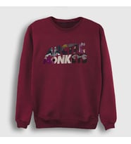 Presmono Unisex Beyaz Mask Arctic Monkeys Sweatshirt 14735tt (Bordo)