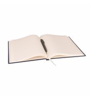 Deri Defter Günlük Journal Ajanda Tarihsiz Çizgili 160 Yaprak Rainbow Vegan 17x24 cm (Lacivert)