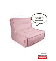 Xpermate Zen Sırtlı Minder Koltuk İskandinav Tarzı Ergonomik Yer Koltuğu Sırtlıklı Oturma Minderi 80X60 (Pembe)