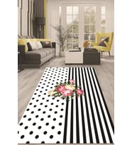 Dijital Kaymaz Taban Yıkanabilir Modern Renkli Salon Halısı Mutfak Halısı Yolluk ND-HT-304 (Çok Renkli)