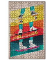 Cakapuzzle Geleceğe Dönüş Kaykayları Şekilli Görsel Puzzle Yapboz MDF (Ahşap) (1000 Parça)