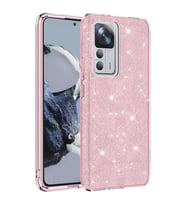 Xiaomi Mi 12T Kılıf Simli Parlak Shining Kapak (Pembe)
