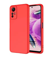 Microsonic Xiaomi Redmi Note 12S Kılıf Groovy Soft Siyah (Kırmızı)