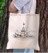 BK Gift İstanbul Tasarımlı Kanvas Bez Çanta, Baskılı Omuz Çantası, Alışveriş Çantası, Plaj Çantası, Arkadaşa Hediye (Model 7)