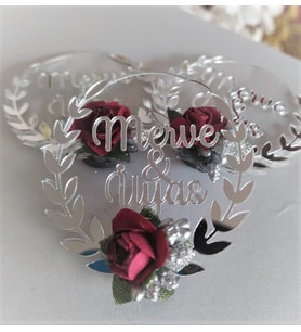 Kişiye Özel Şeffaf Pleksi Magnet Hatıra (Gümüş)