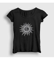 Presmono Kadın Beyaz Sun Alice In Chains T-Shirt 7907tt (Siyah)