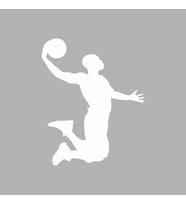 Basketbol Oynayan Adam Araba Sticker siyah 13x16 CM (Beyaz)