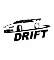 Drit Araba Sticker siyah 20x10 CM (Siyah-Siyah)