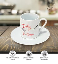 Türkçe Öğretmeni Temalı Kişiye Özel İsimli Kupa Bardak No:017 (KAHVE)
