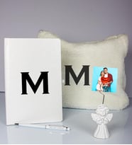 Kişiye Özel Defter Kalem Fotoğraflı Melek Notluk Ve Peluş Çanta Hediye Seti 106916 (Model 8)