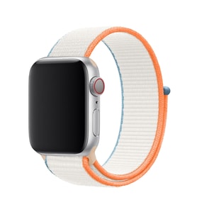 BİPOWER Apple Watch 42-44mm KRD3 Hasır Kordon - Sport (Beyaz)