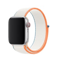 BİPOWER Apple Watch 42-44mm KRD3 Hasır Kordon - Sport (Beyaz)